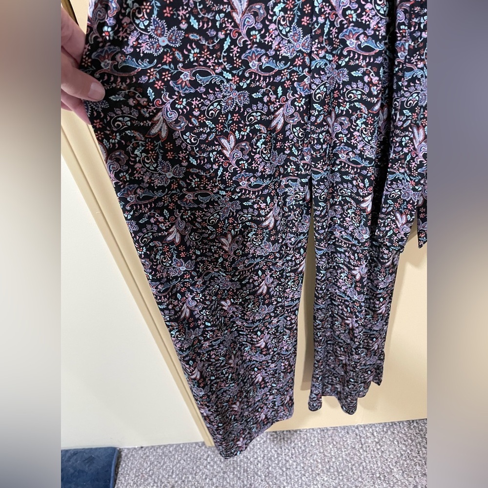 Kaileigh Black Floral Wrap Jumpsuit - Picture 4 of 6